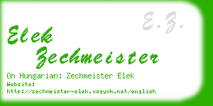 elek zechmeister business card